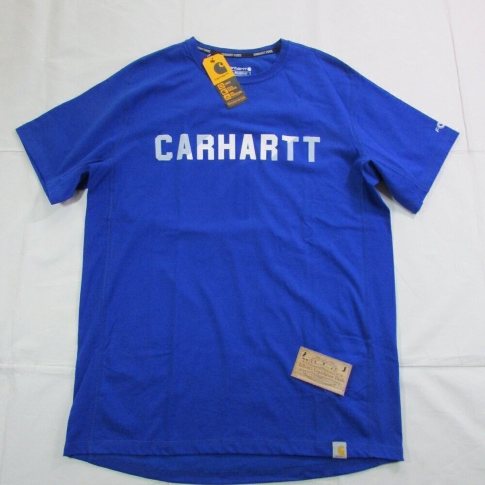 Carhartt Force Men's Relaxed Fit Midweight Short Sleeve Block Logo Graphic T-Shi